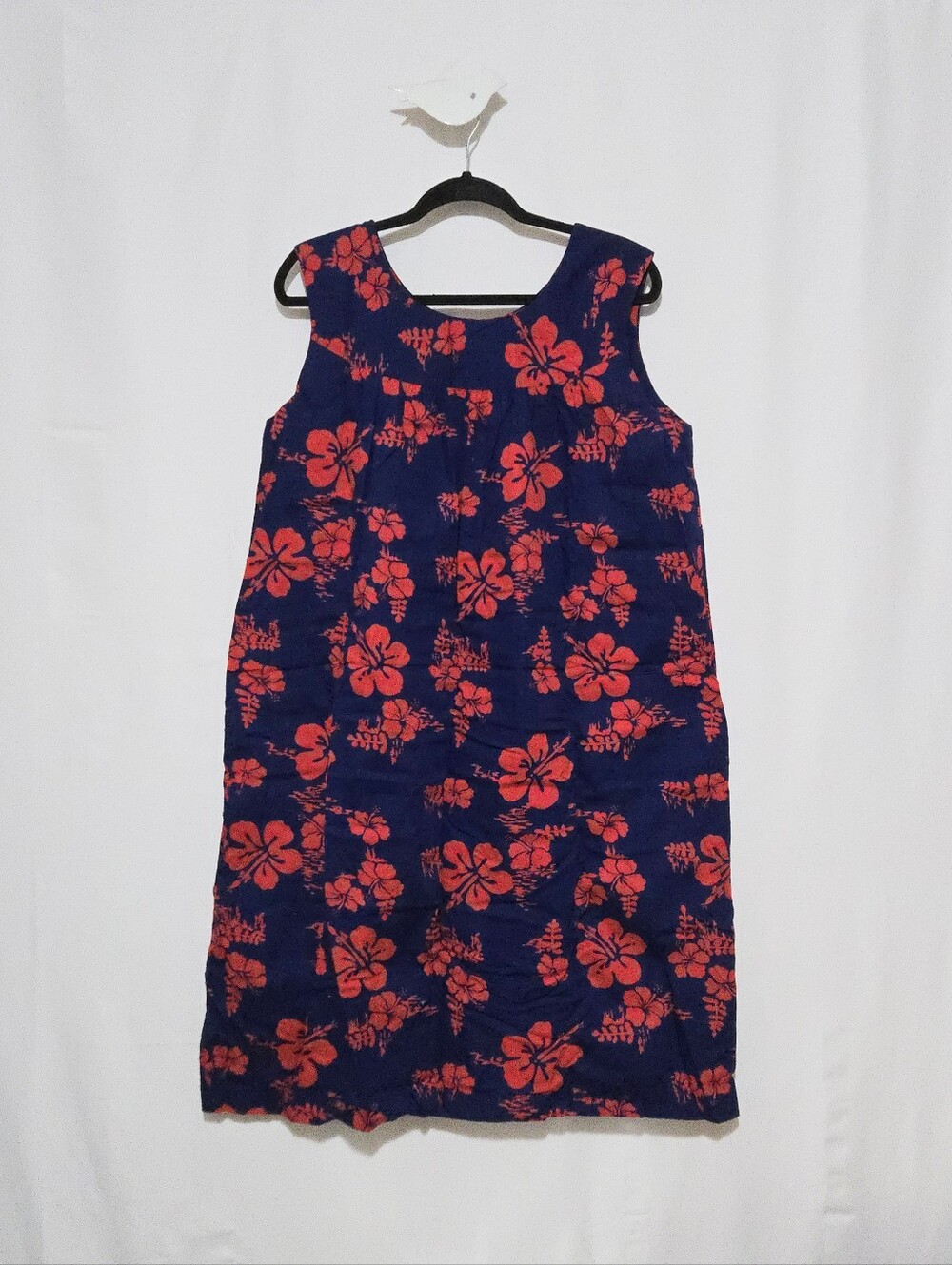 Vintage Ui Maikai Hawaiian Shift Dress - Muumuu - Mid-Century Tropical - Size L